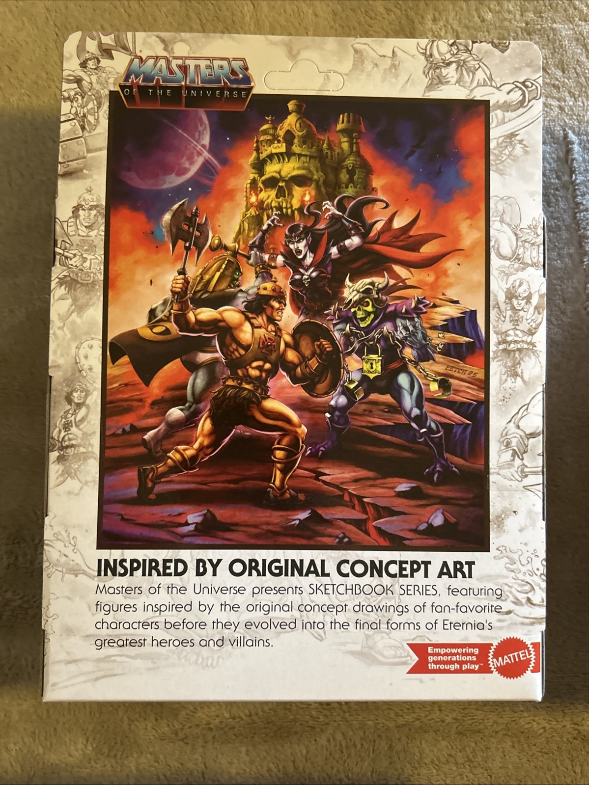 Mattel Masters Of The Universe MOTU He-Man Sketch Book Series Concept Art. 4 Fig