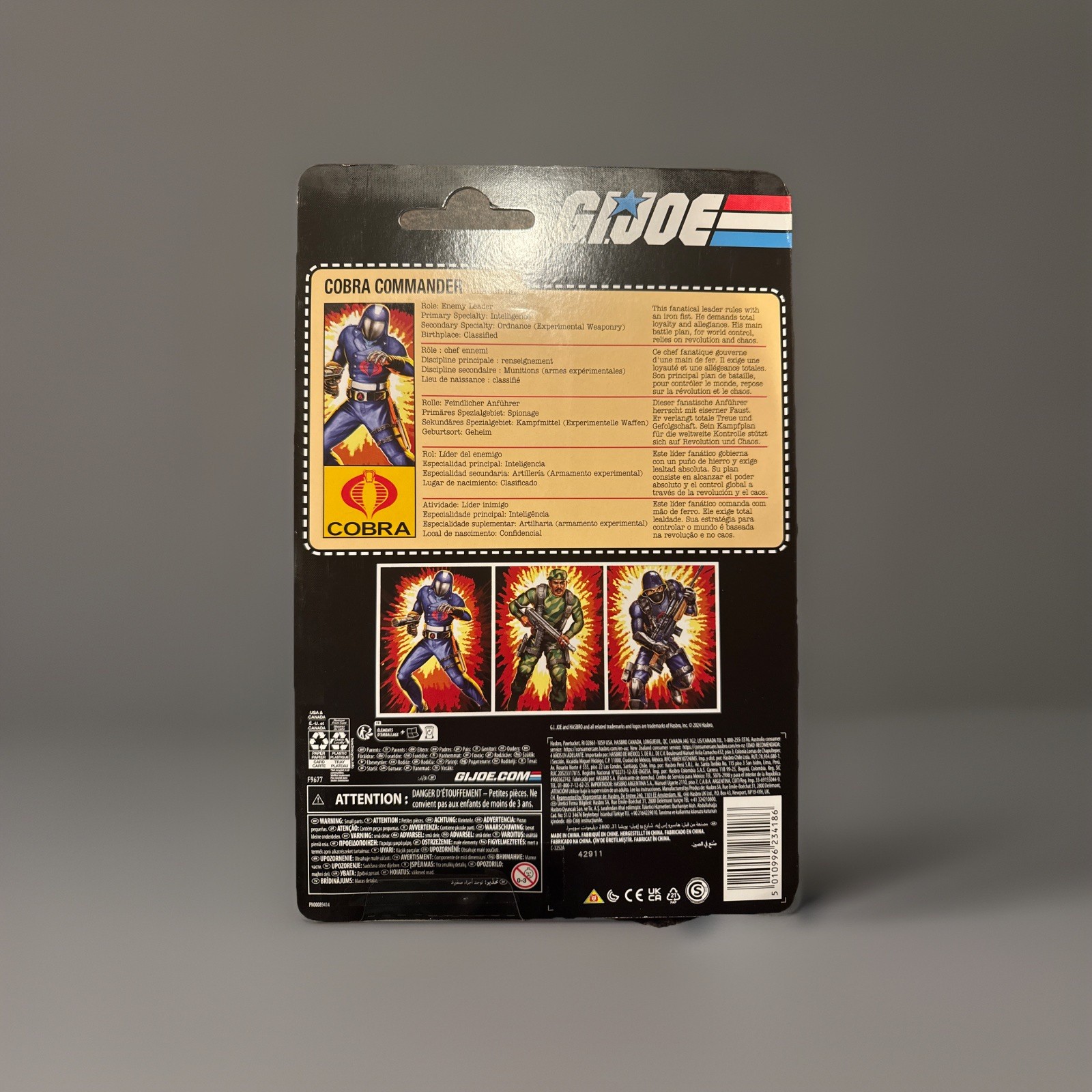 2024 Hasbro G.I. Joe Cobra Commander Retro Card Collectible Action Figure