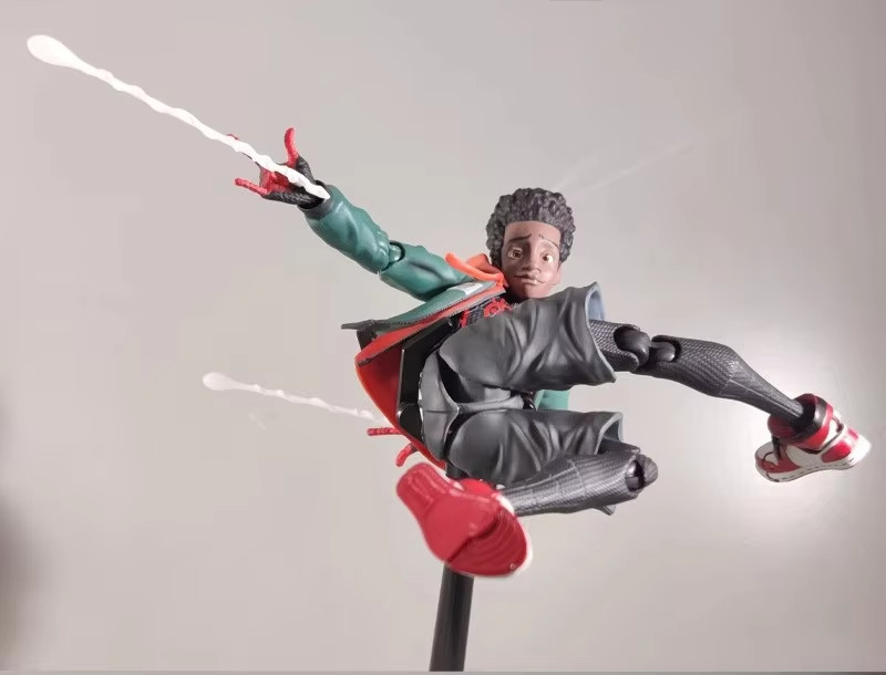 Spider-Man Action Figure Miles Morales Into The Spider Verse Toy Gift With Box