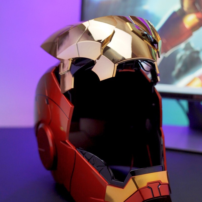 1:1 Iron Man MK5 Jarvis Deformable Voice Control Wearable Helmet Electroplated
