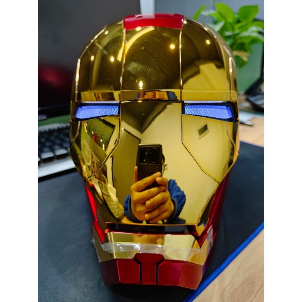 US!!! Autoking Iron Man Helmet MK5 1/1 Voice-controll Mask or Reactor Base Stand