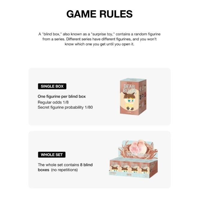 POP MART Dear Birds Blind Box Full Set All Characters Authentic Presale