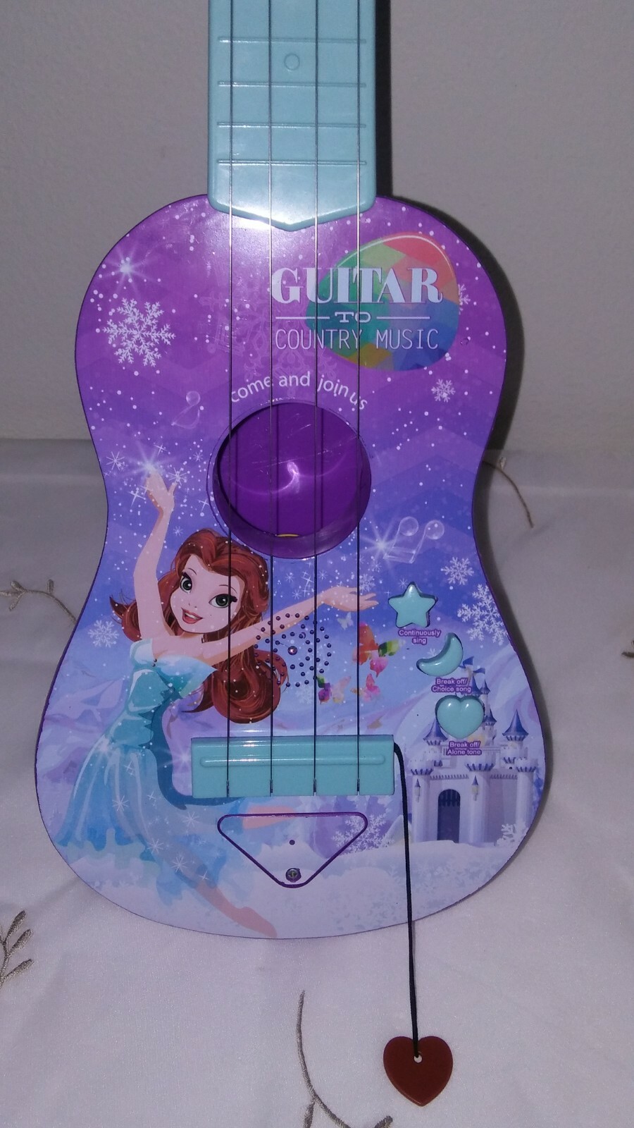LEXIBOOK DISNEY FROZEN II ELSA & ANNA My First Guitar 21 in Introduce Kids Music