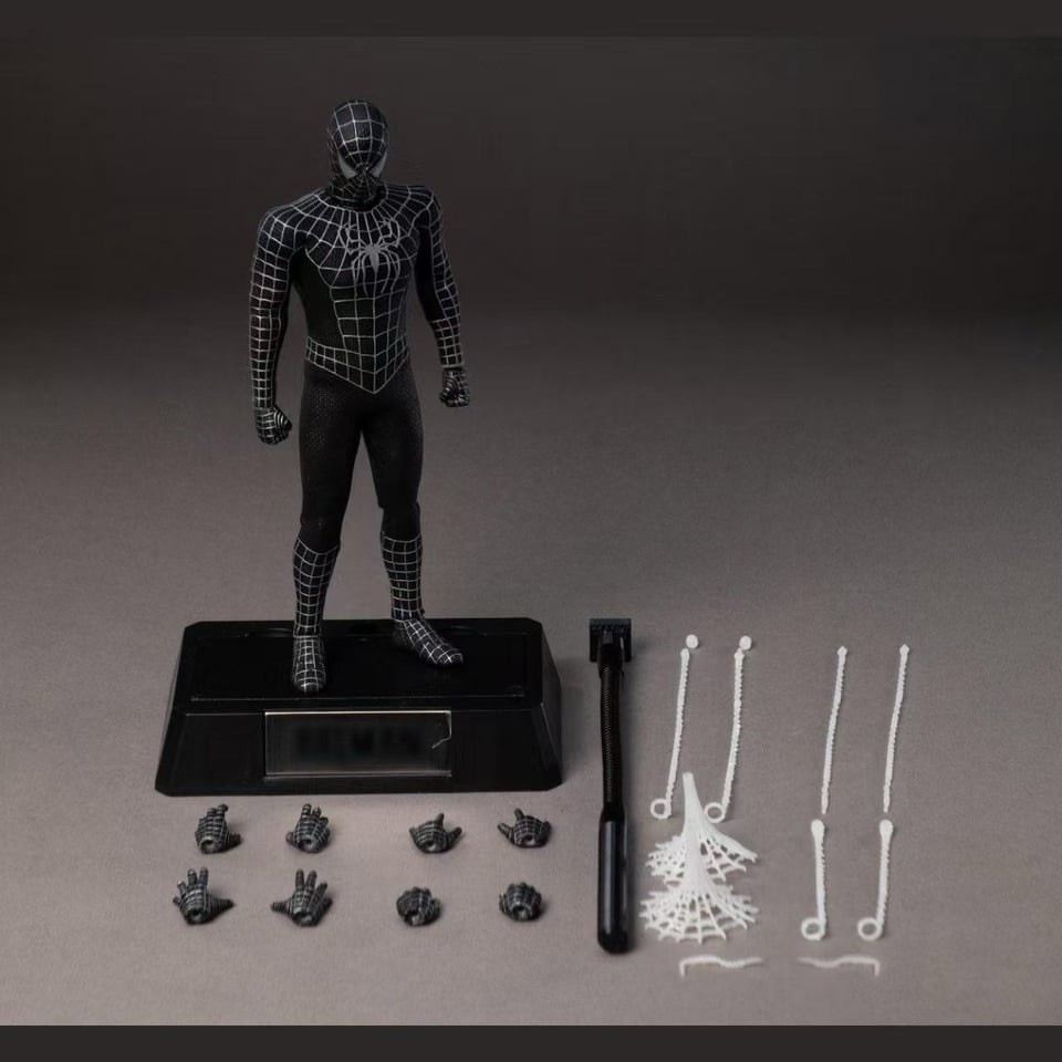WELIKE TOYS Marvel 1/12 WLT04 Web Slinger Symbiote Spiderman Black Ver. New!