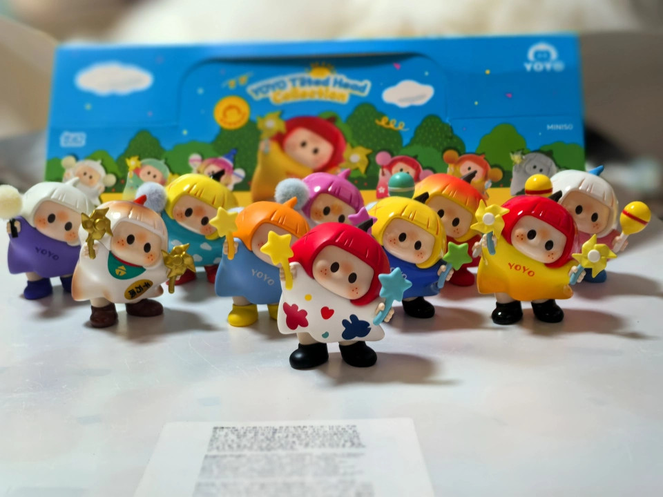 MINISO YOYO Tilted Head Series Blind Box Mini Figure Confirmed 20pcs of Basic