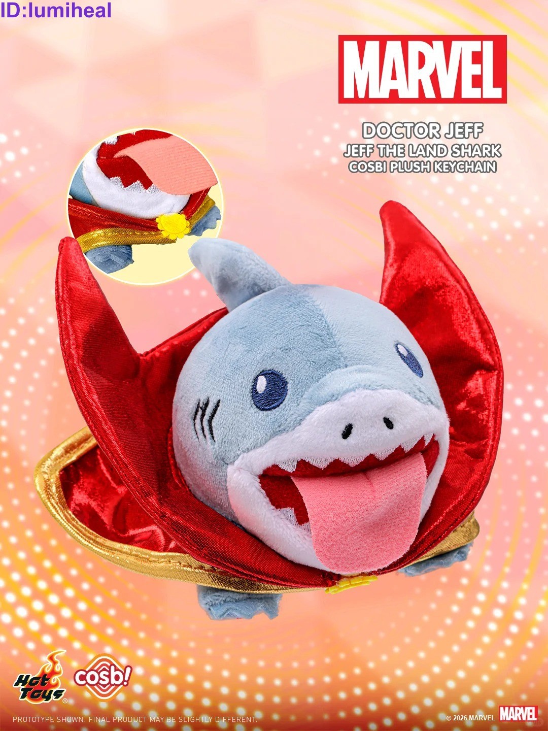 Marvel Jeff The Land Shark COSBI Plush Keychain Collection Figure Toy Gift New
