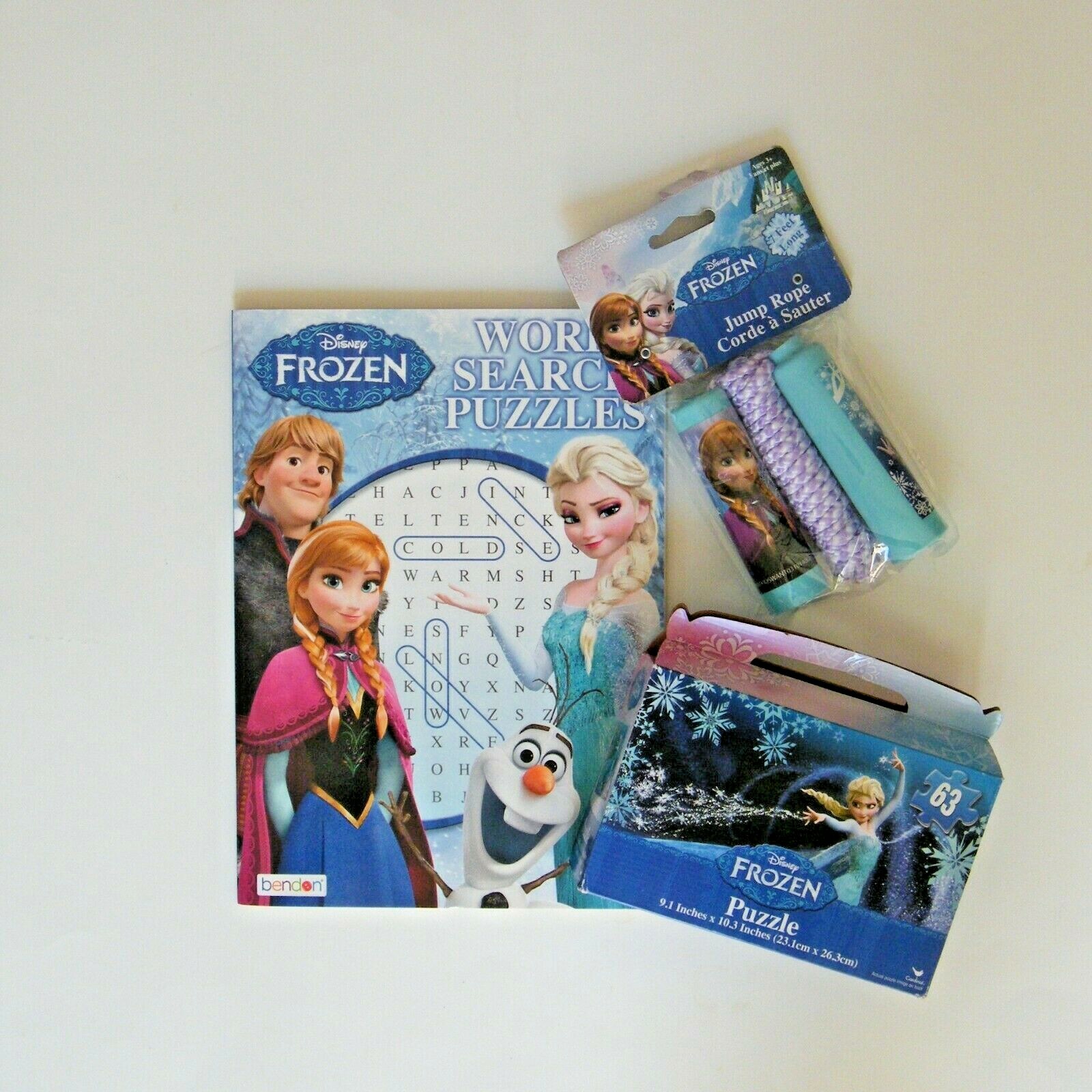 Disney Frozen 63 Piece Puzzle Jump Rope and Word Search Puzzle Book 2014