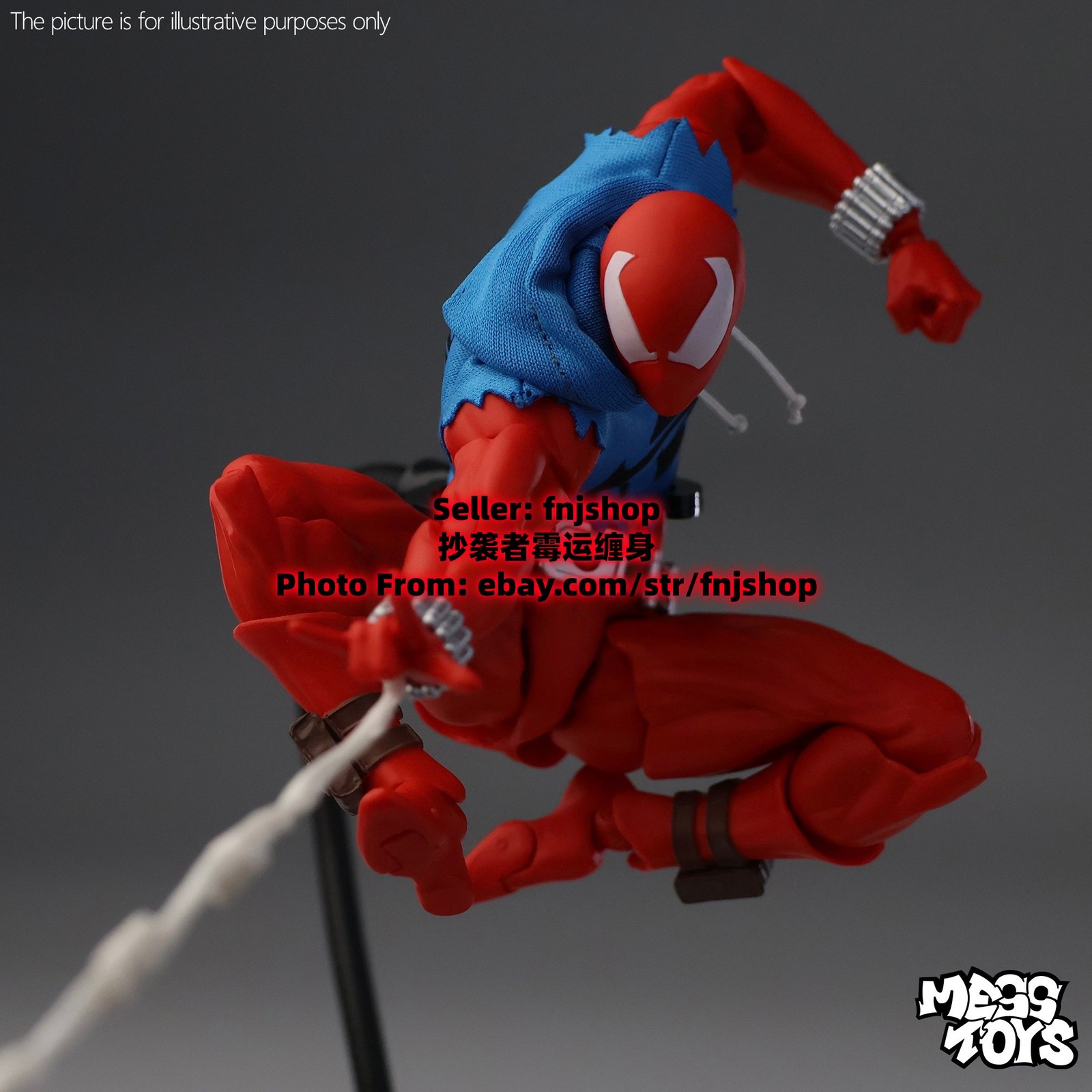 Hot-New Mess Toys Scarlet Hero Spider-Man Blue Suit 1/12 Action Figure US STOCK