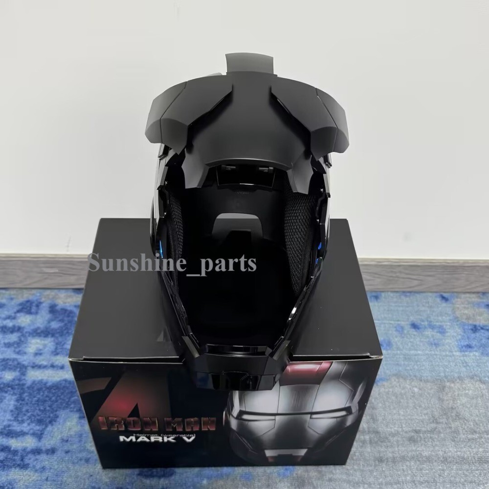 2025 Autoking Iron Man Black MK5 Helmet Electronic Wearable Voice-control Mask