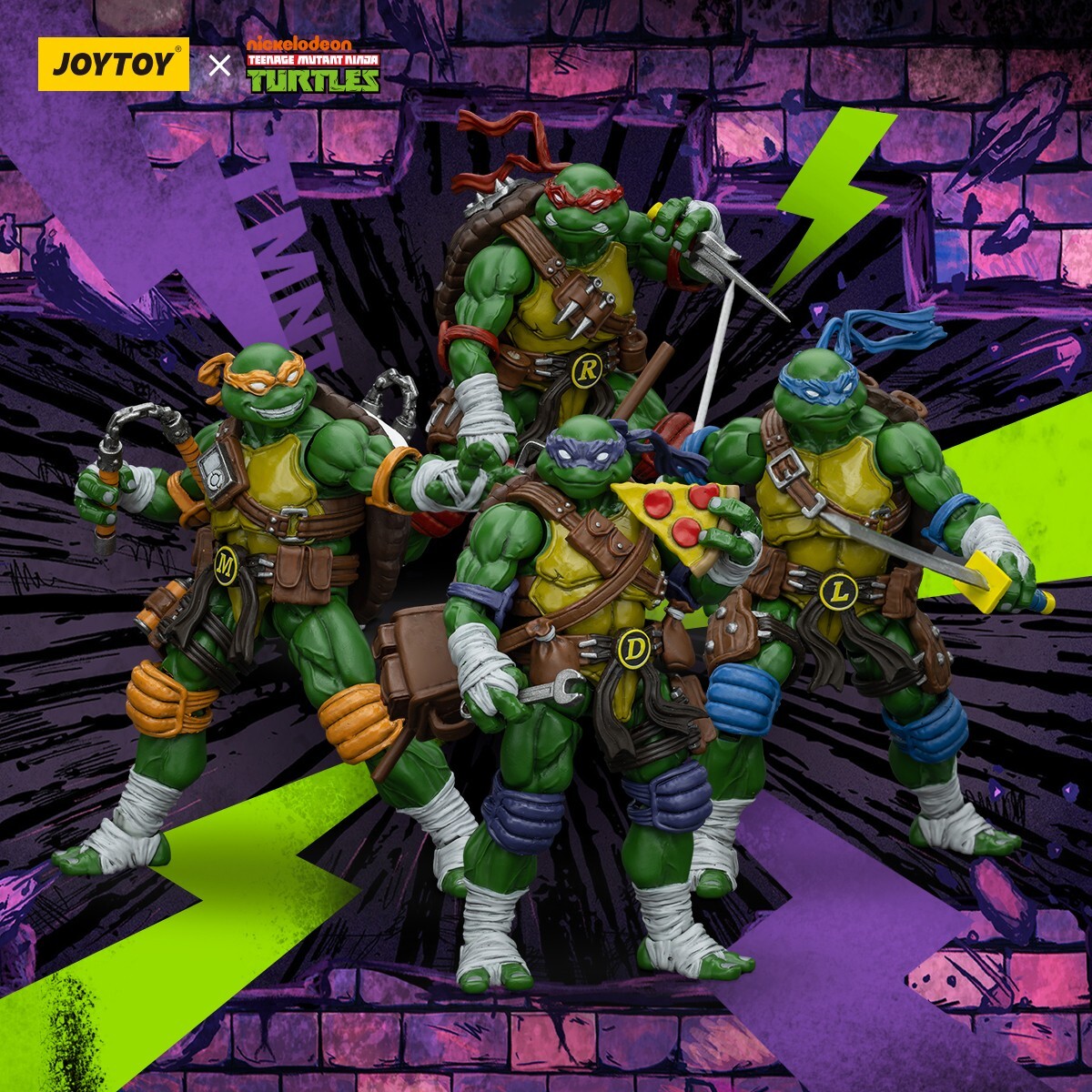 JOYTOY TMNT 1/18 action figures Michelangelo Donatello Leonardo Raphael