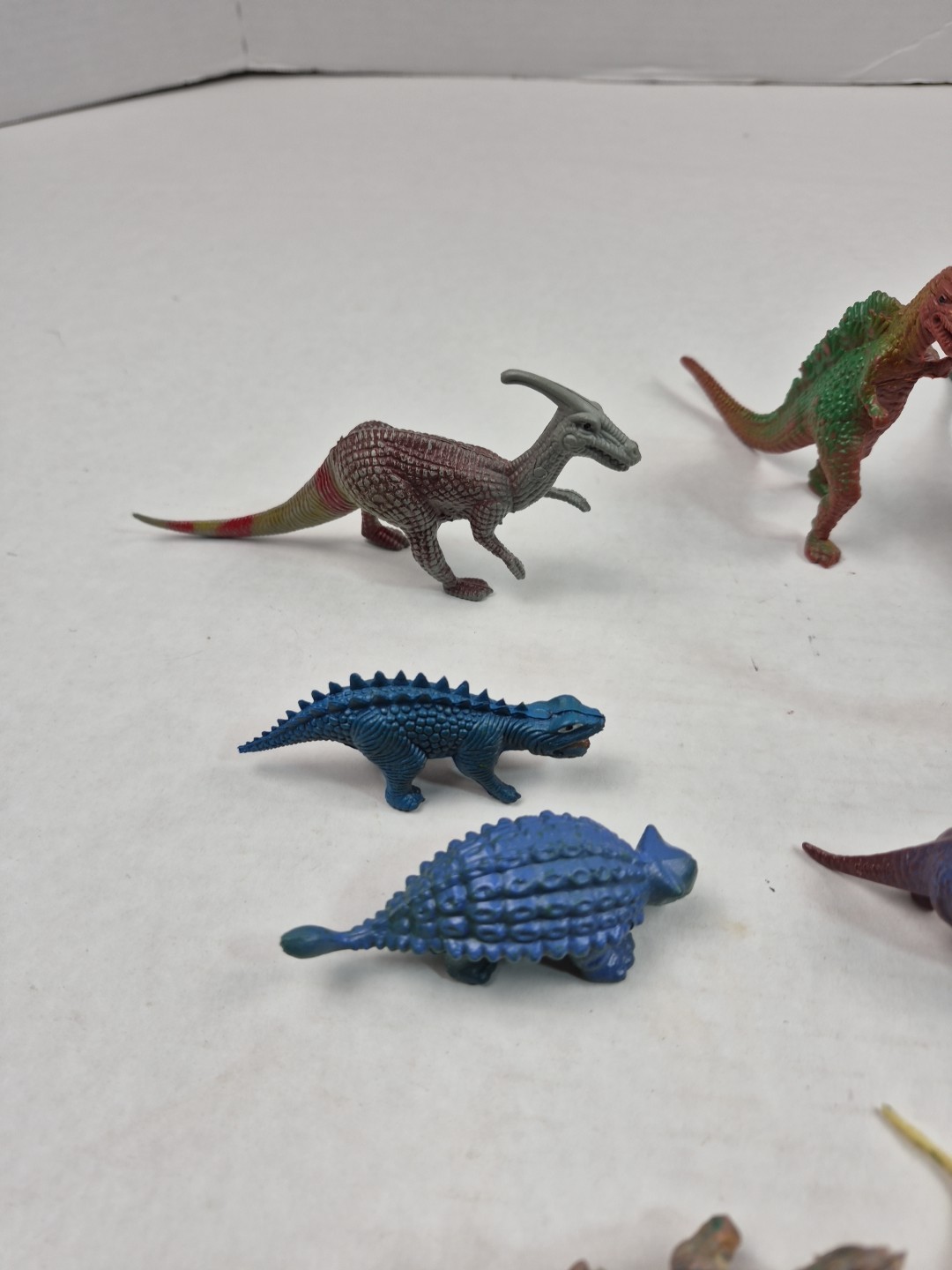 Vintage Dinosaur Lot Open Mouth Toy Figures Dino Multicolor Rubber Plastic