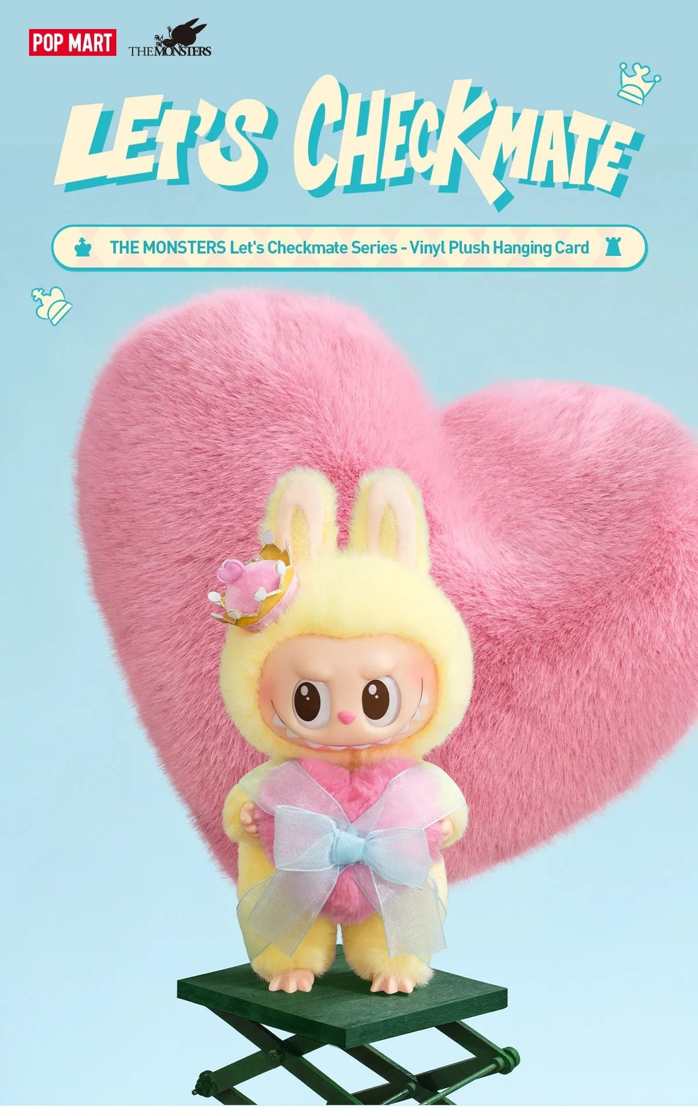OFFICIAL AUTHENTIC POPMART LABUBU THE MONSTERS Let’s Checkmate Vinyl Plush