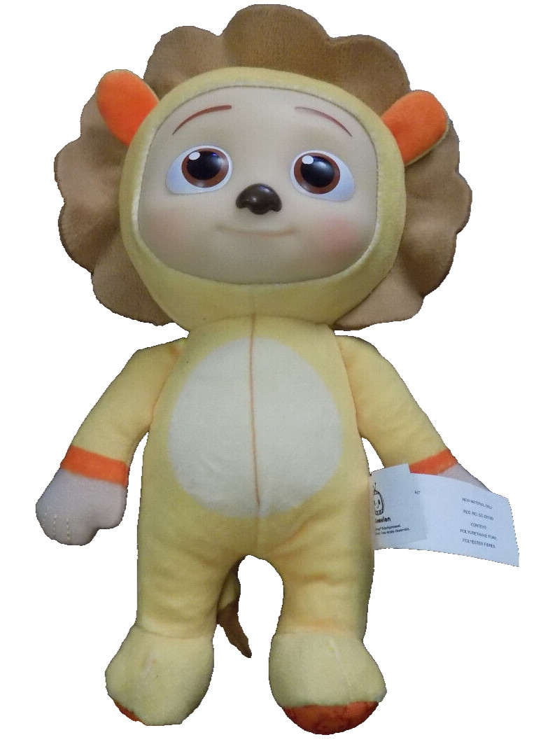 Cocomelon JJ Lion Cub 8″ Yellow Plush Doll SO SOFT Toy w/ Plastic Face Cute!