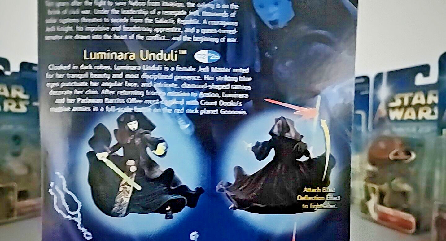 UNOPENED Luminara Unduli Jedi Master 2002 Hasbro Star Wars Attack of the Clones