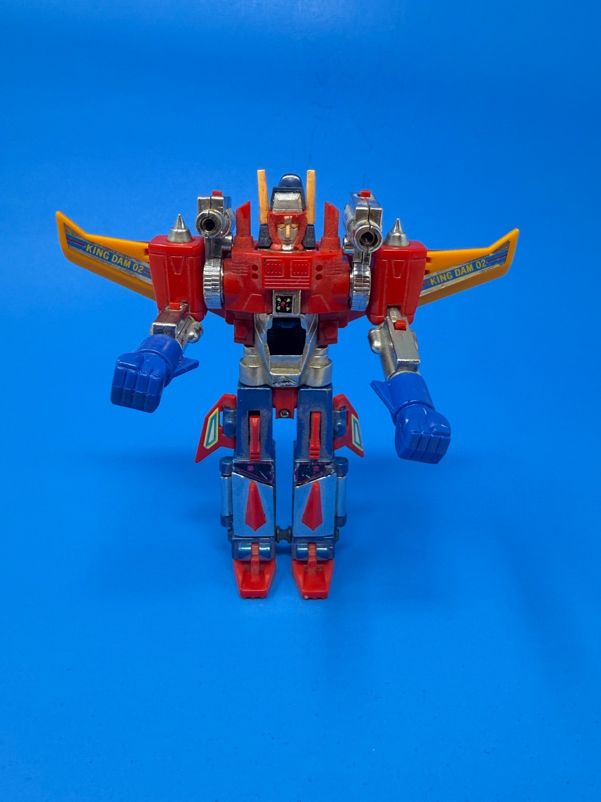 Takara 1983 Diaclone King Dam 01 Diecast 3 In 1 Robot Combiner Blue Fist (D)