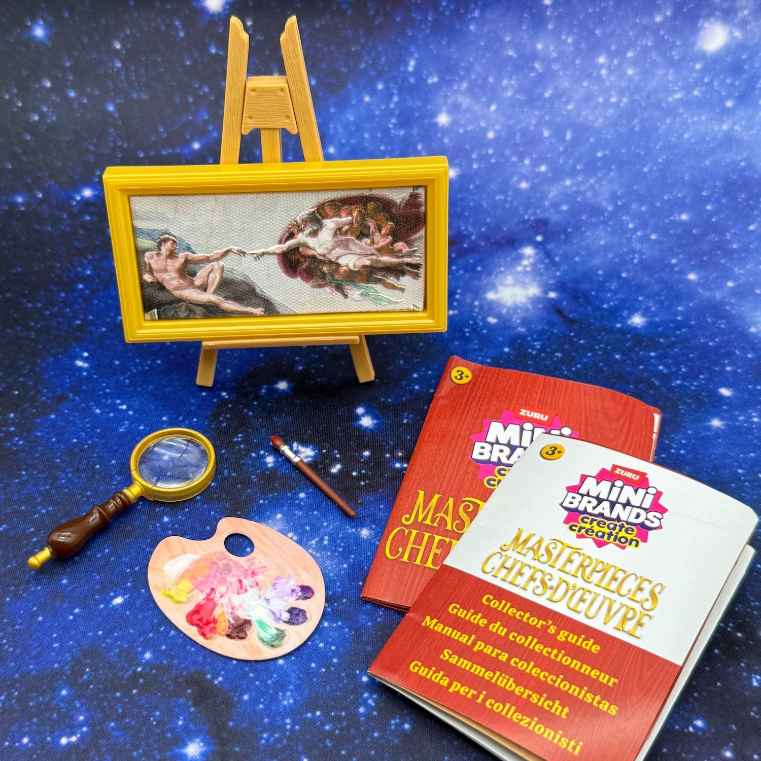 Mini Brands Masterpieces – The Creation of Adam Easel & Paint Palette Assembled