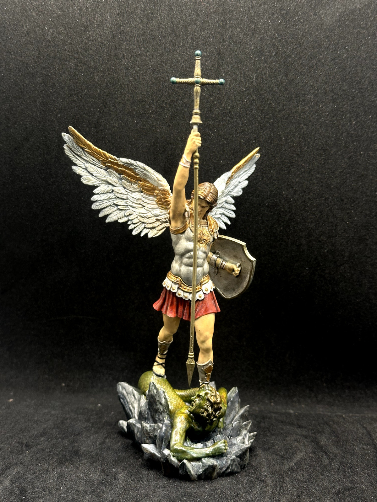 Archangel Michael Statue – Hand-Painted Resin Angel Figurine