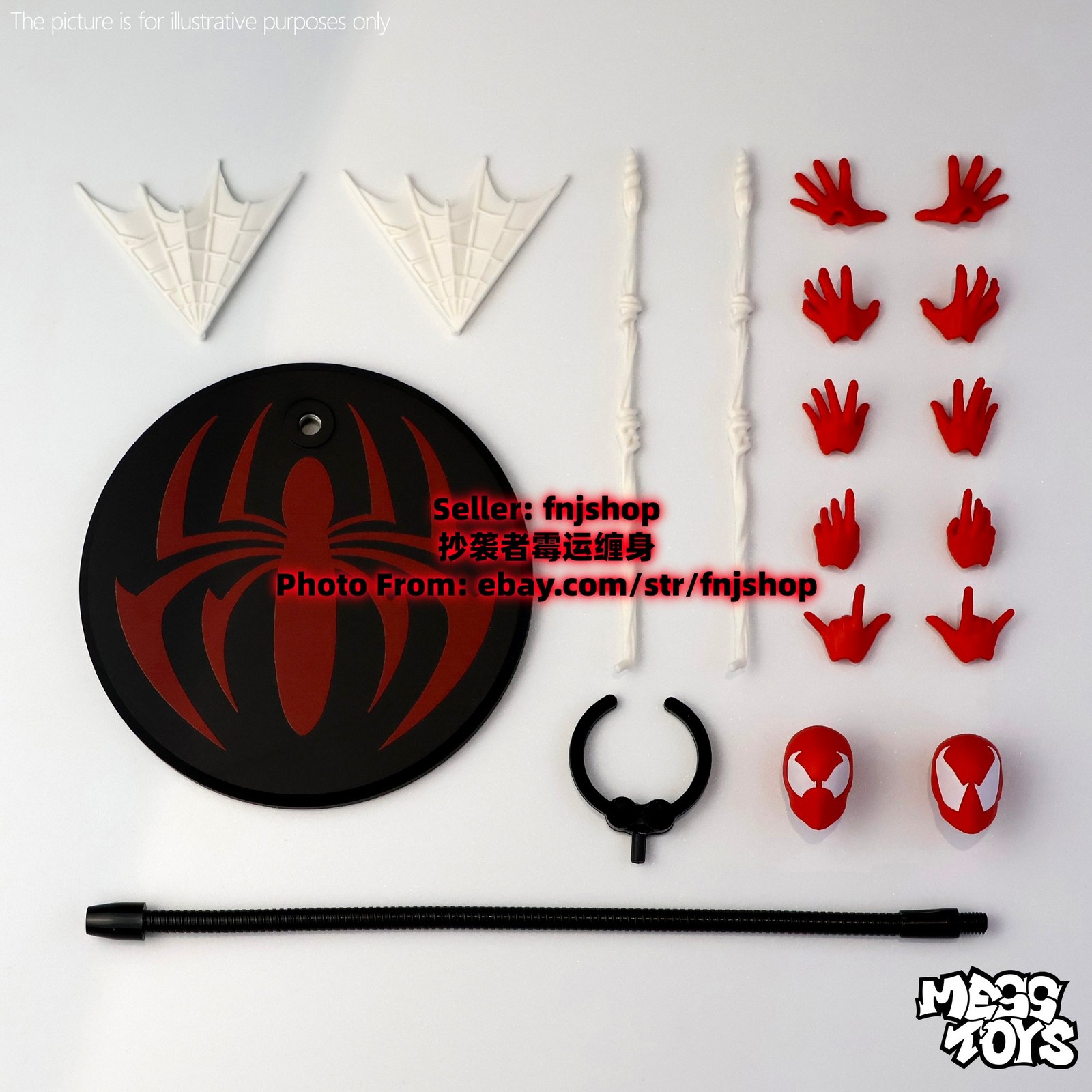 Hot-New Mess Toys Scarlet Hero Spider-Man Blue Suit 1/12 Action Figure US STOCK