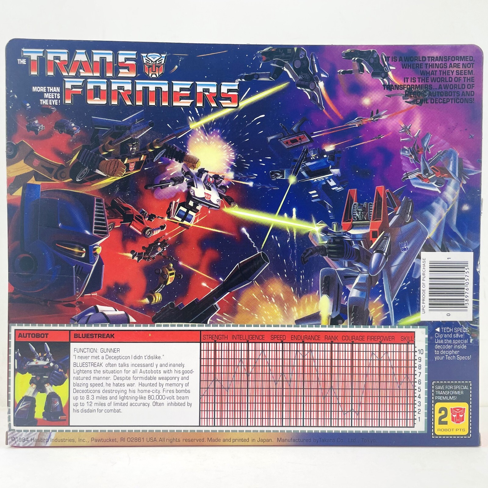 Transformers G1 Bluestreak Autobot Gunner Action Figure Reissue Toys New in Box