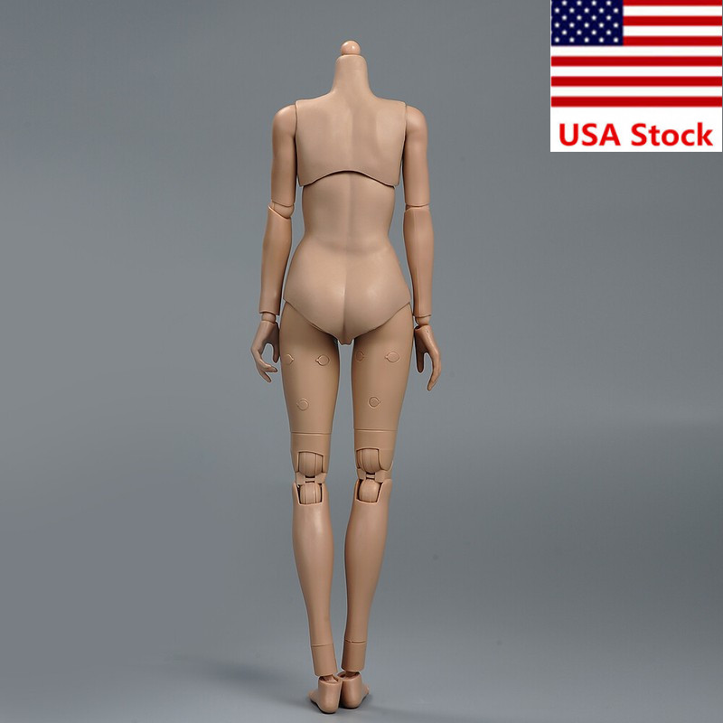 1/6 Female Suntan Middle Chest Super Flexible Body For 12»Action Figure Doll