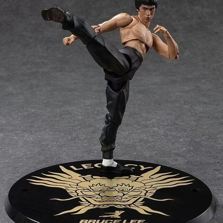 SHF Bruce Lee 50th Anniversary Action Figure with Base Collectible Gift