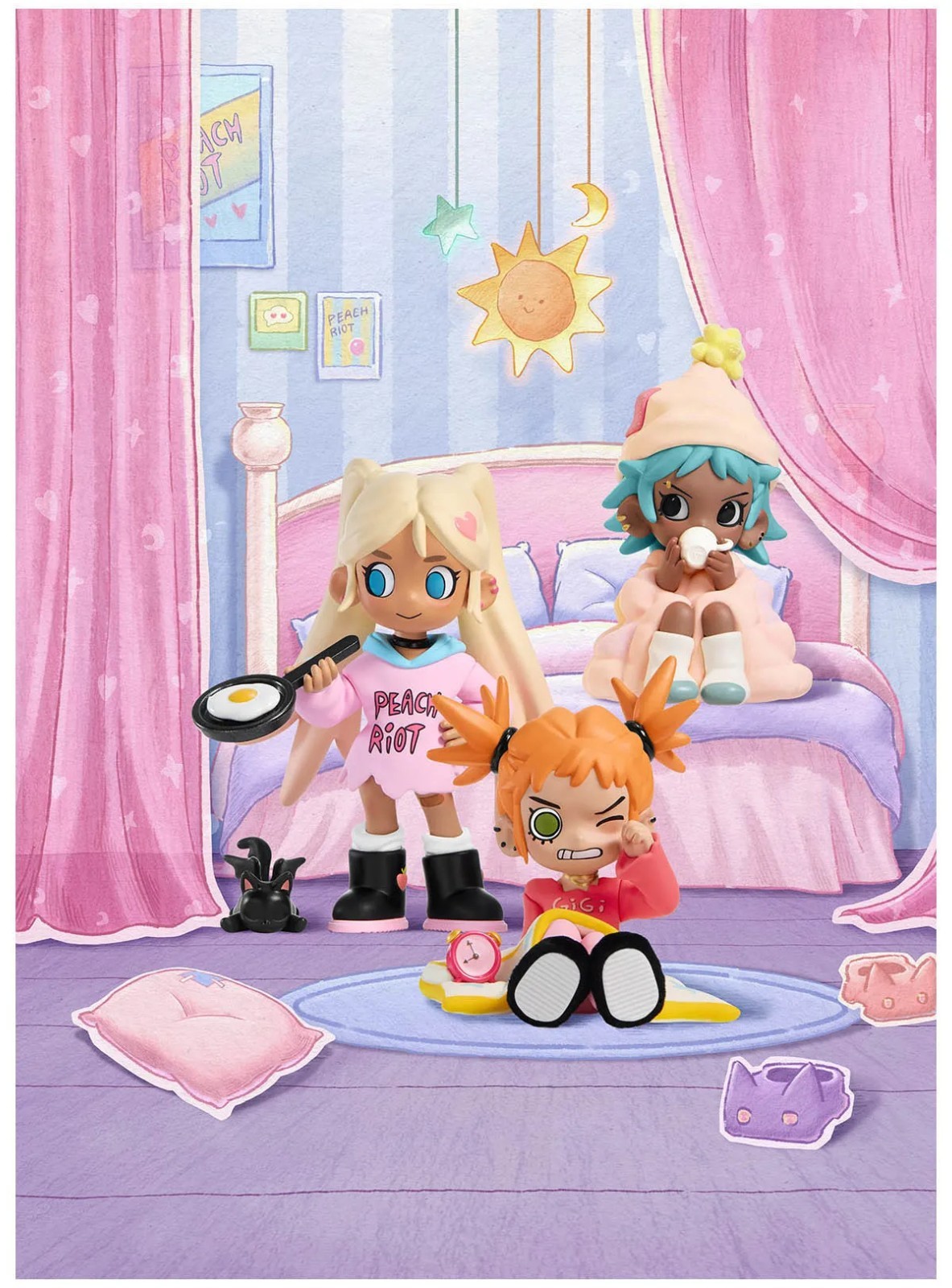 POP MART x Lil Peach Riot Sleepover Series Confirmed Figure Doll NEW in Open Box