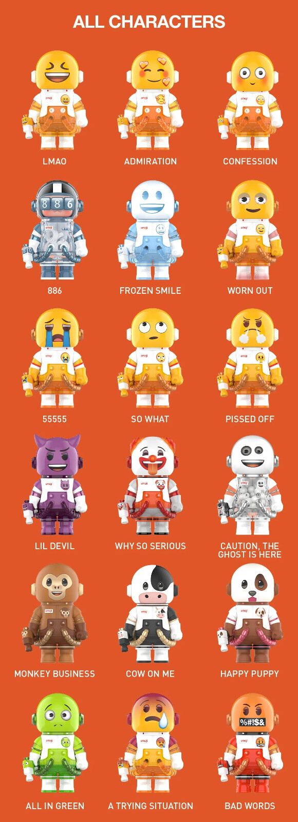POP MART 100% Mega Space Molly x Emoji Series Confirmed Figure Doll in Open Box