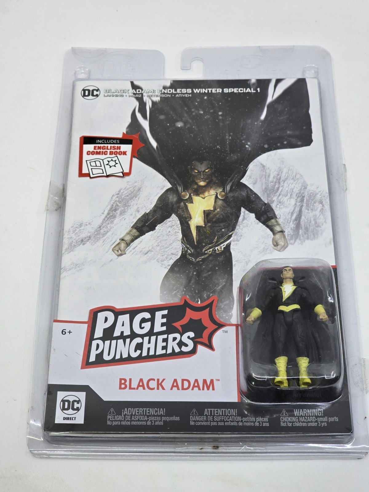 Page Punchers Batman & Black Adam 3in. Figures with Comic Book New in Package