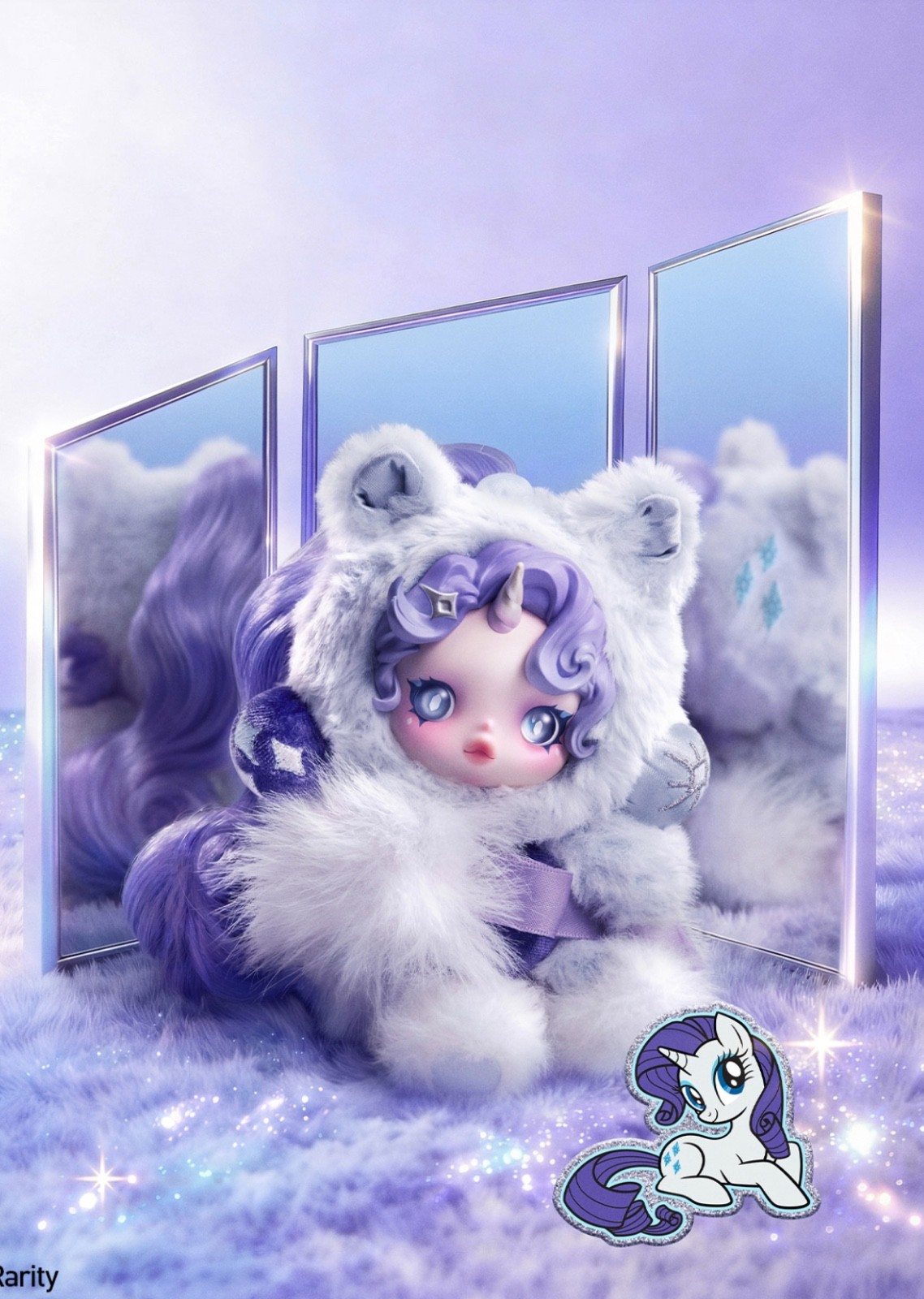Pop Mart Skullpanda My Little Pony Series Pendant Plush Doll