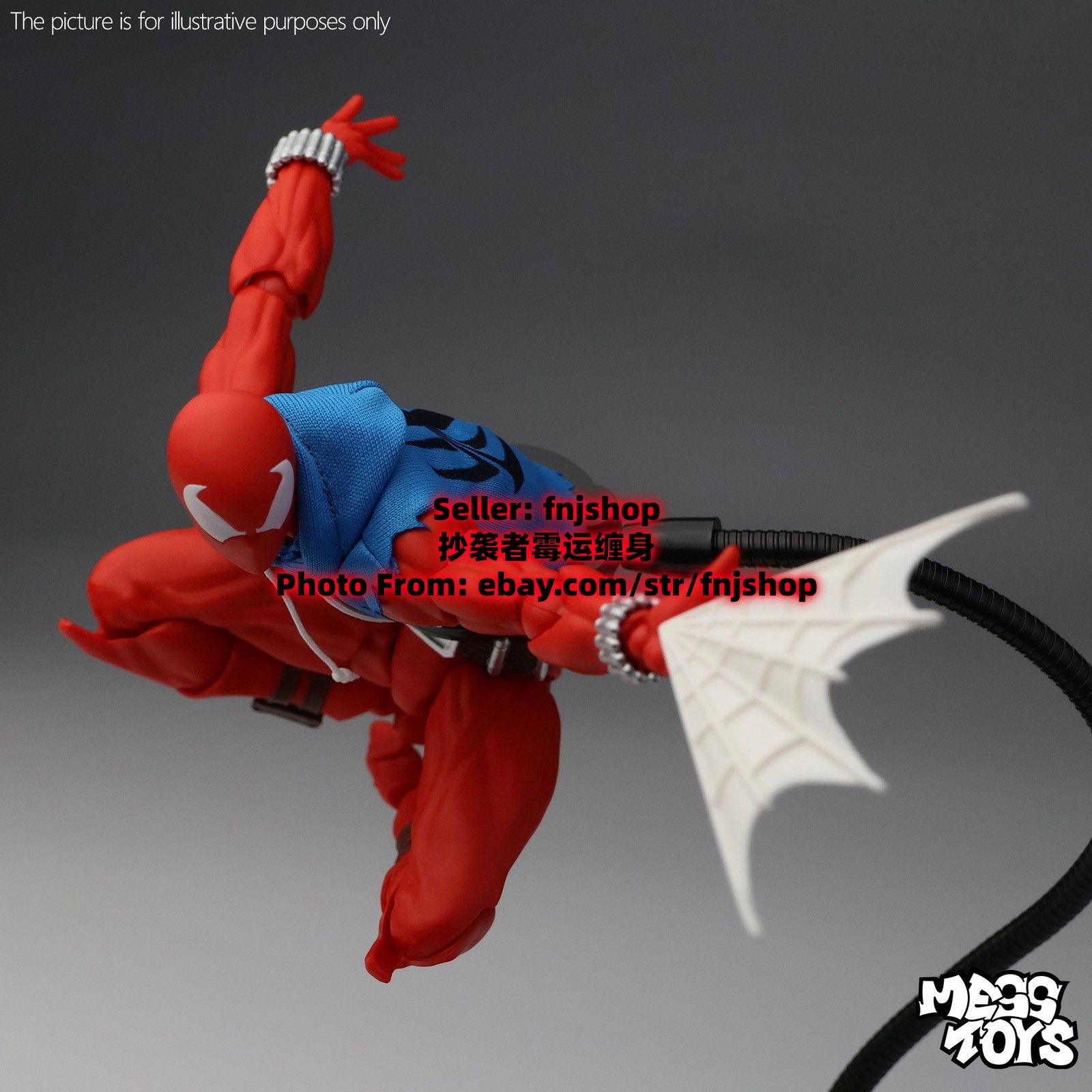 Hot-New Mess Toys Scarlet Hero Spider-Man Blue Suit 1/12 Action Figure US STOCK