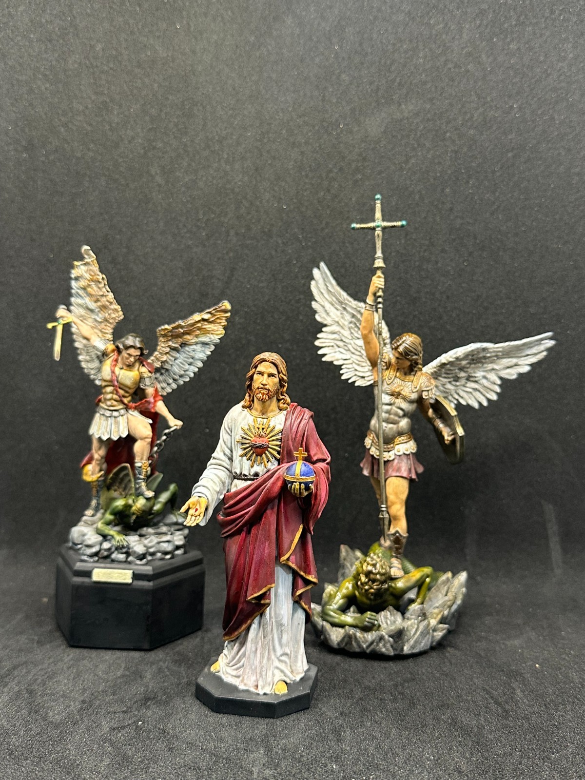 Archangel Michael Statue – Hand-Painted Resin Angel Figurine