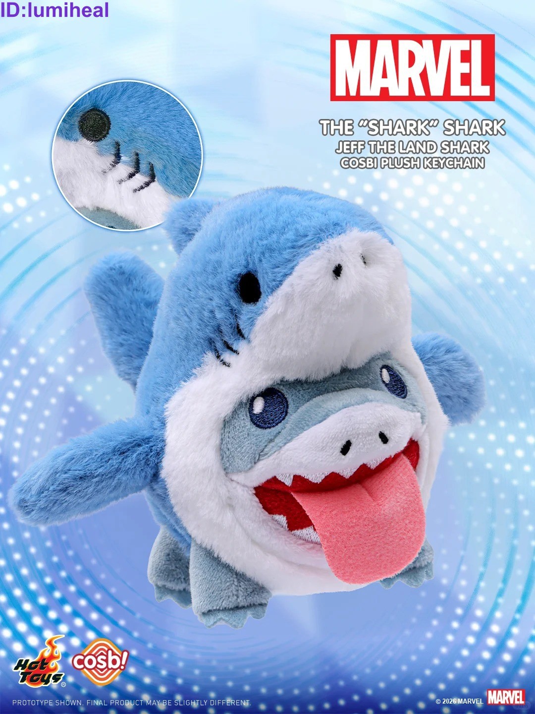 Marvel Jeff The Land Shark COSBI Plush Keychain Collection Figure Toy Gift New