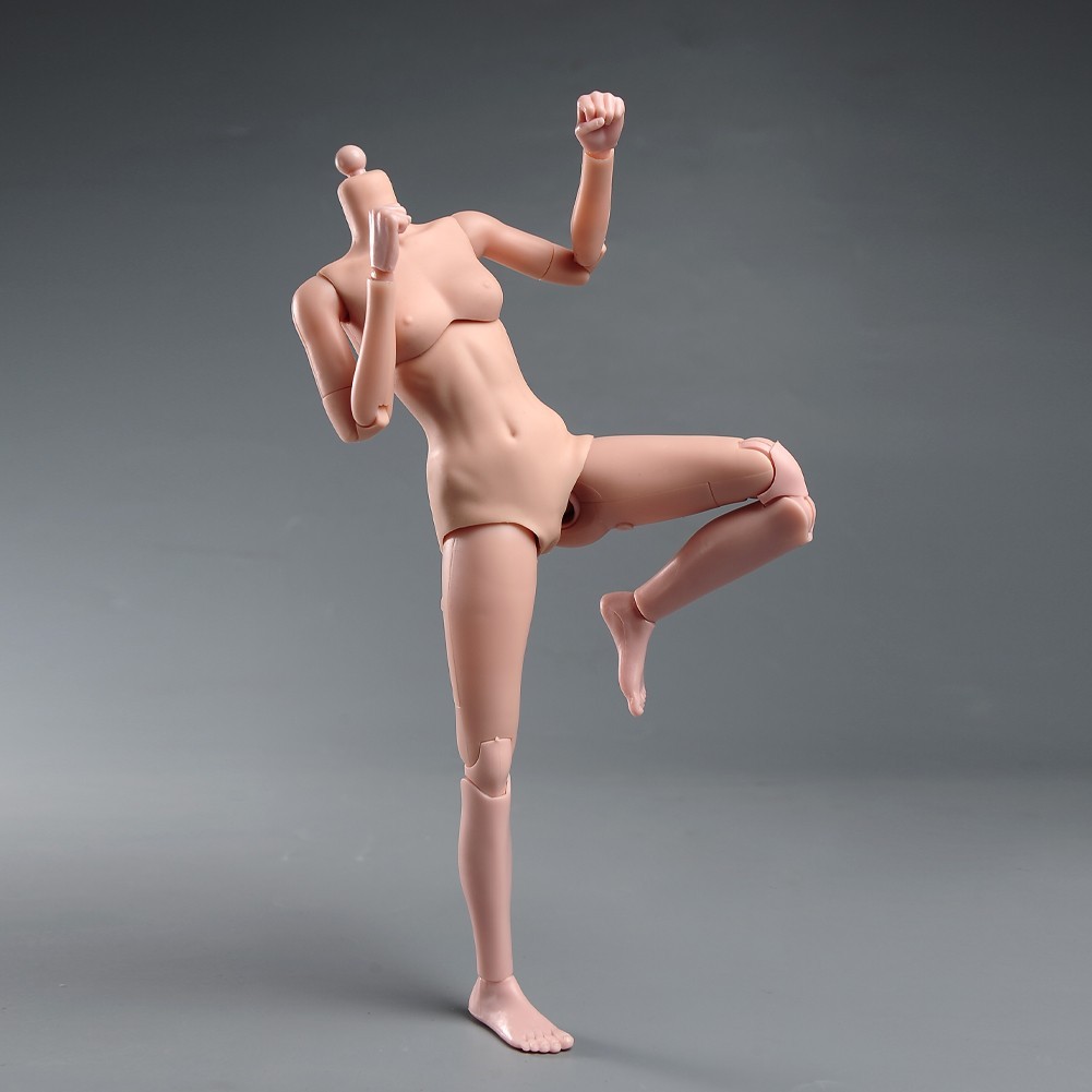 1/6 Female Pale Middle Breast Chest Super Flexible Body For 12″Action Figure