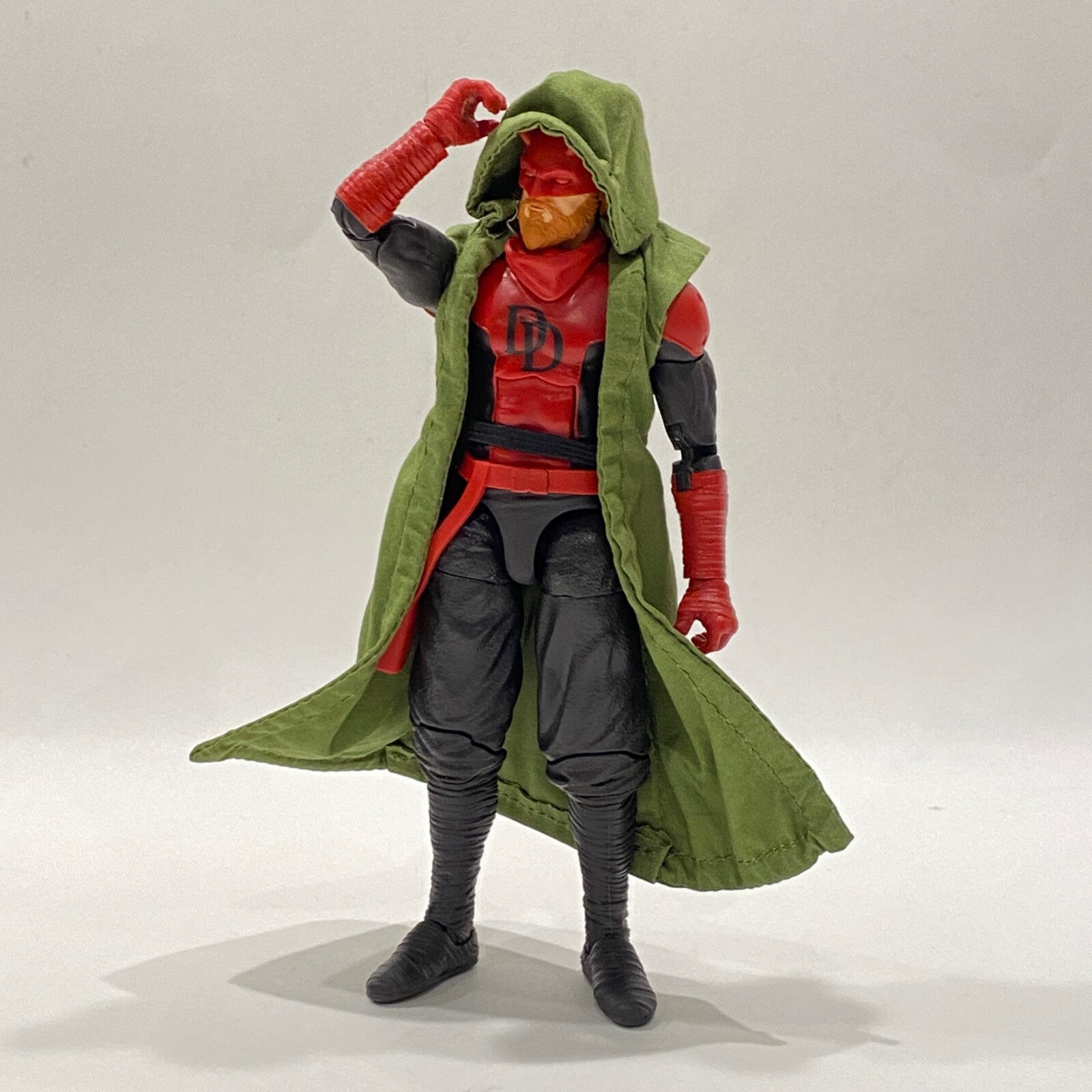 SU-RB-DD-M: 1/12 Green Hooded Robe for Marvel Legends Knights King Daredevil