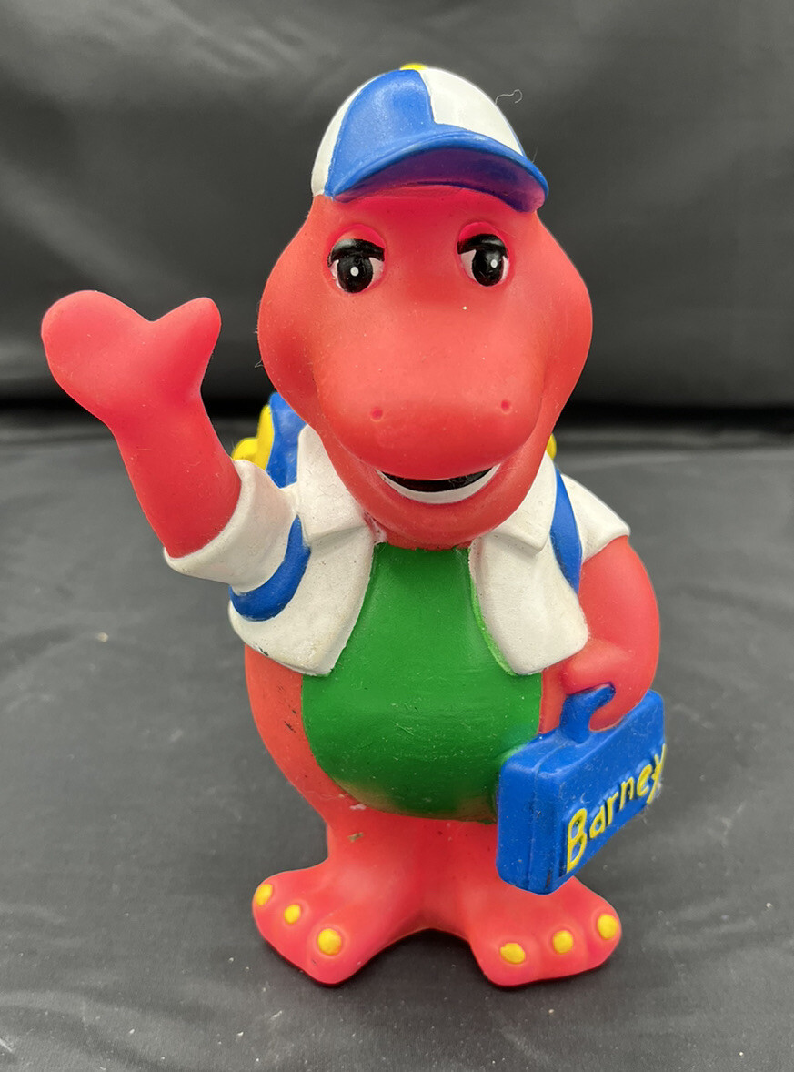 1992 Barney Purple Dinosaur Coin Piggy Bank Back to School With Plug