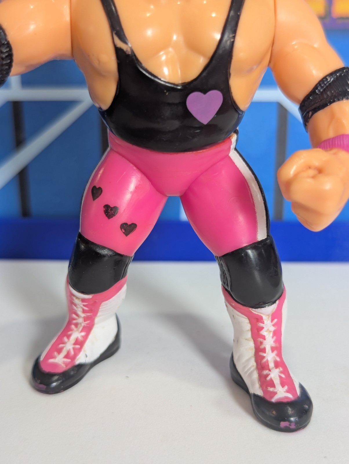 WWF Hasbro Bret Hart – WWE Mattel LJN Vintage Titan Sports – Purple