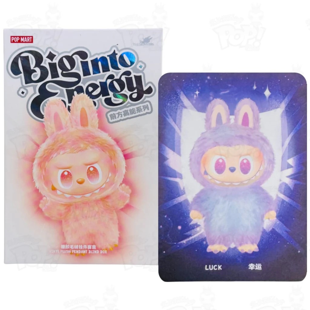 POP MART The Monsters Big Intero Energy Luck Labubu Plush Doll Pendant OpenBox