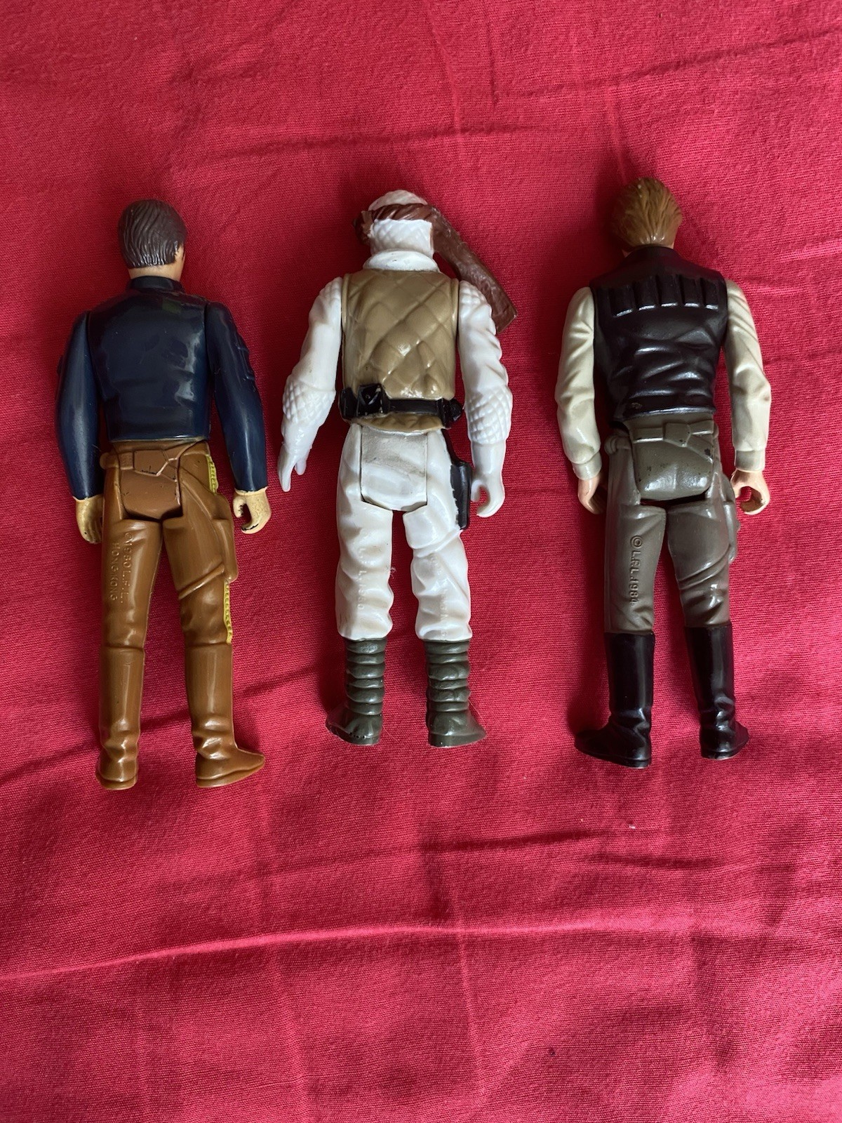 Star Wars Kenner Vintage Lot Of 3 Figures Hoth Luke, Bespin Han, & Endor Han