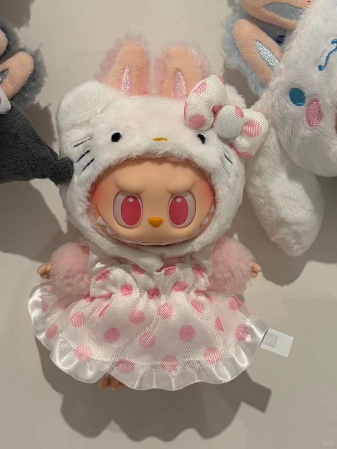 Authentic Labubu The Monsters Hello Kitty And Friends Sanrio Vinyl Plush Pendant
