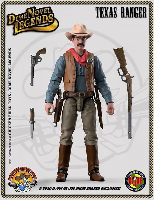 Dime Novel Legends 1:18 scale (4″) old west action figure Texas Ranger