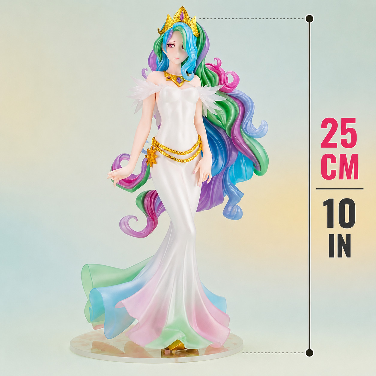 25cm My Little Pony Celestia, Twilight, Pinkie Pie & Rarity PVC Collectible Figu