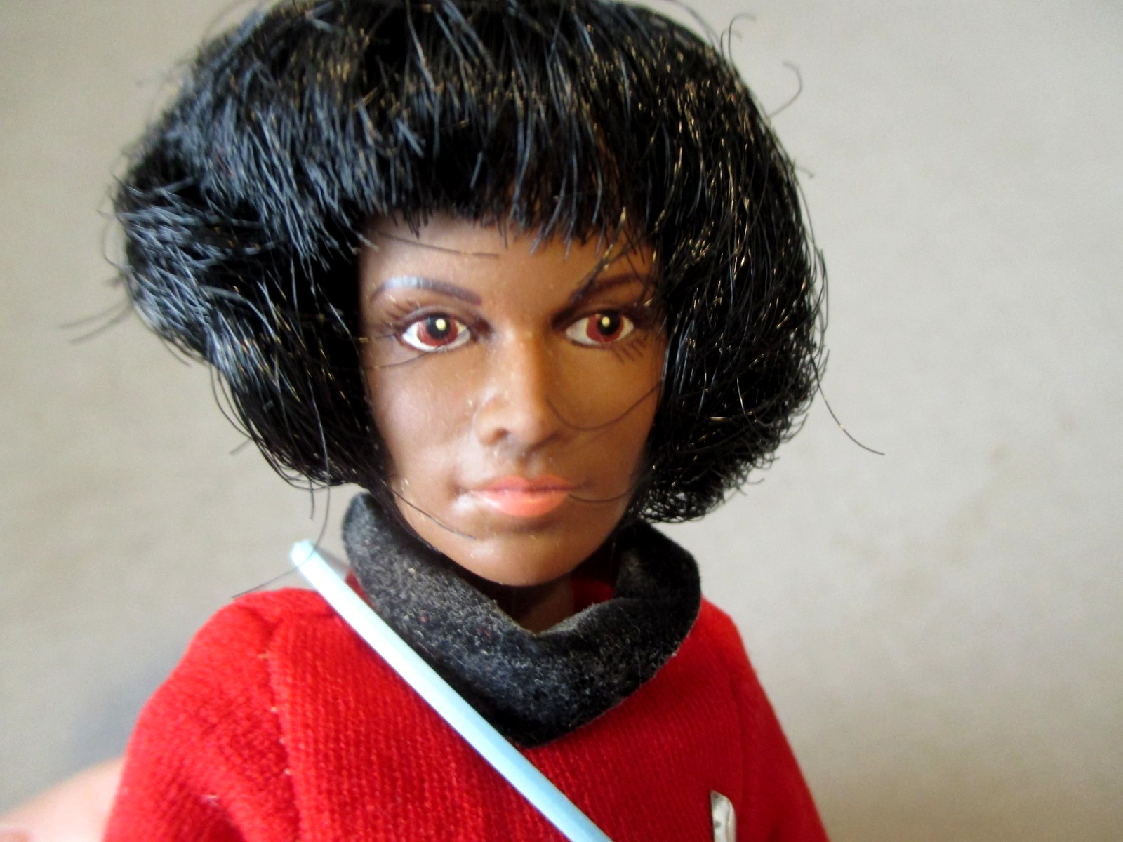 1974- MEGO- ACTION FIGURE- STAR TREK- LT UHURA-ON CARD-8″ VINTAGE TV MOVIE TOY