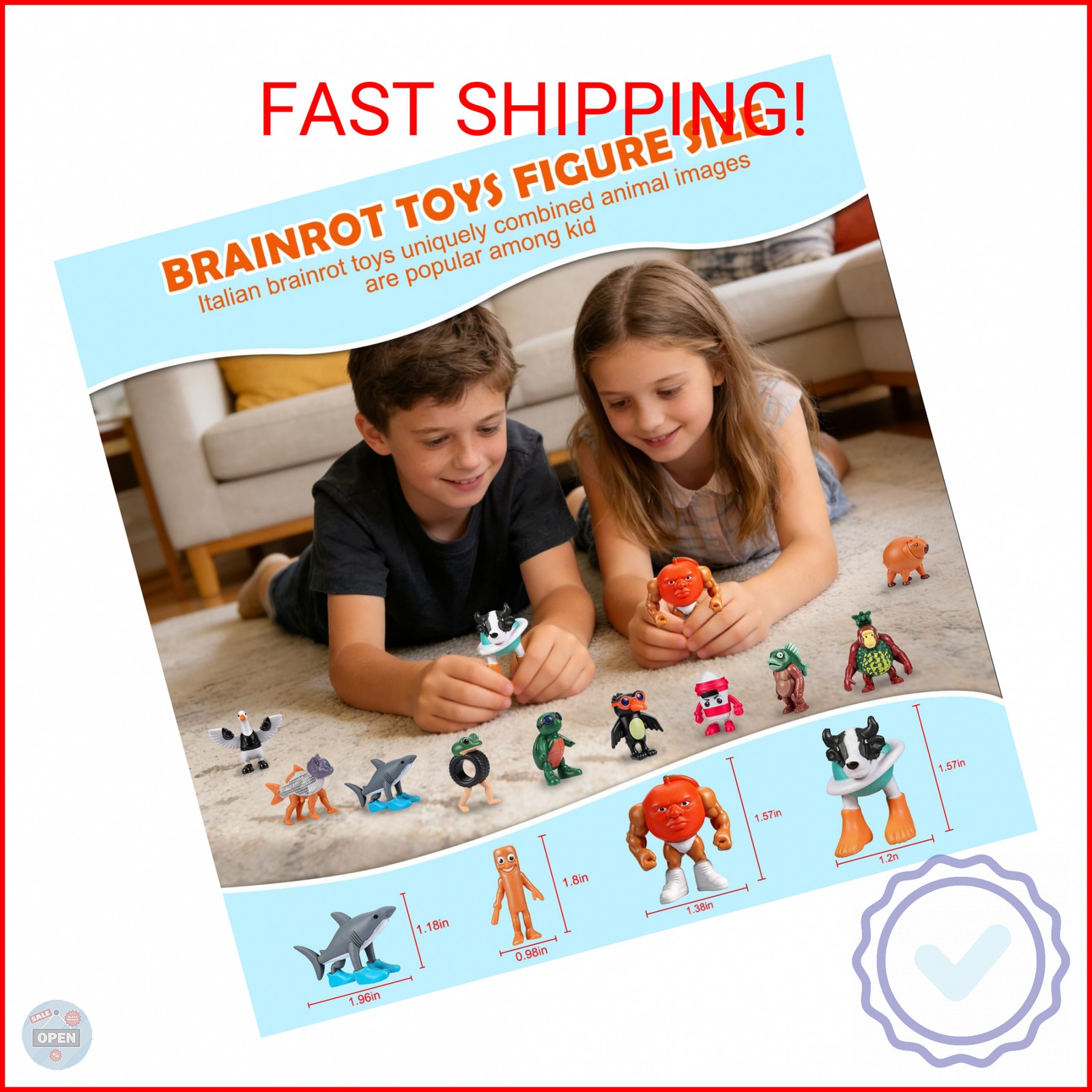 SOGLIM 24PCS Italian Brainrot Steal a Brainrot Toys, Brain Rot Toys, Tralalero T