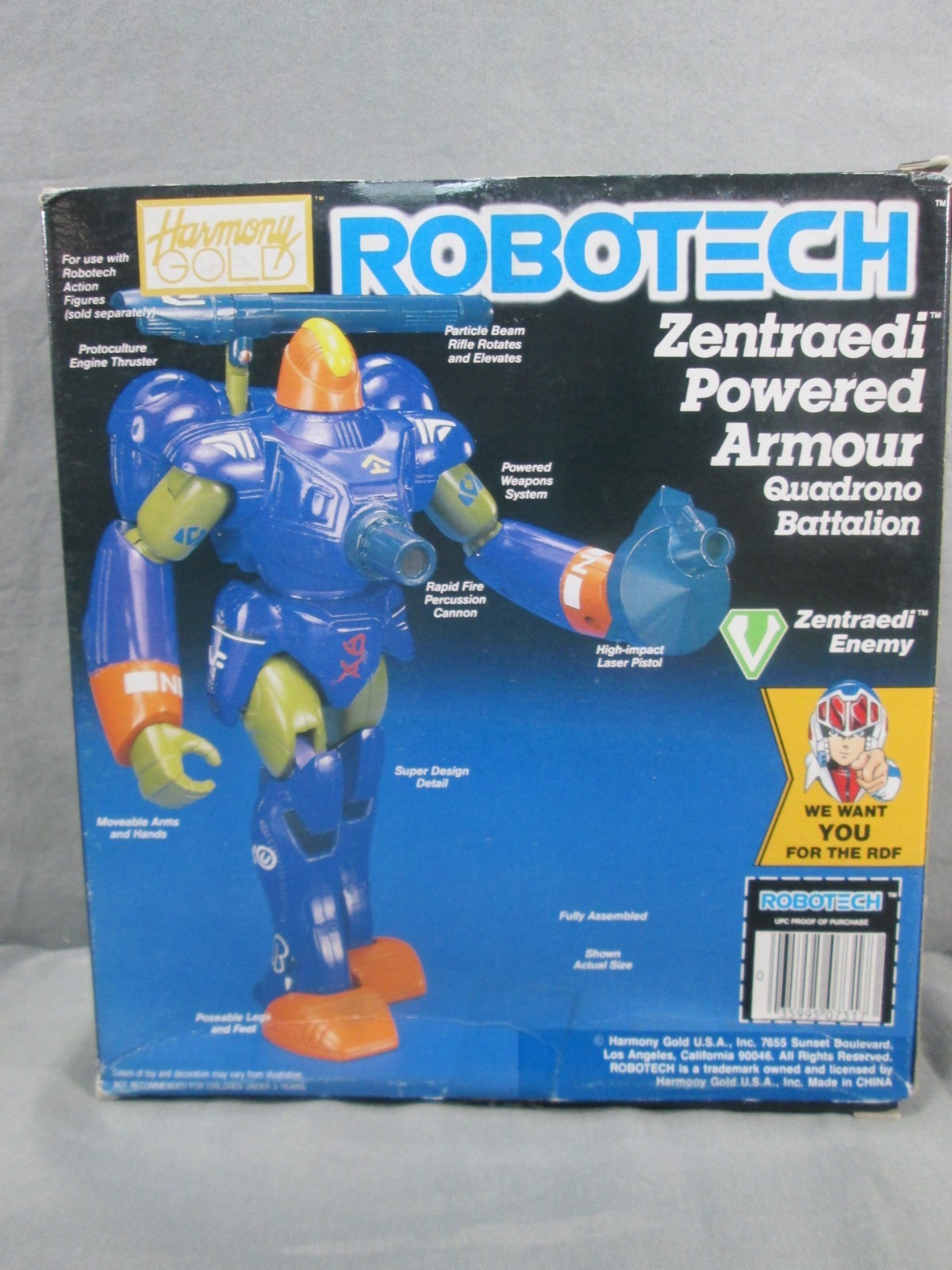 Robotech ZENTRAEDI POWERED ARMOUR Enemy Complete w/ Box Vintage Harmony Gold
