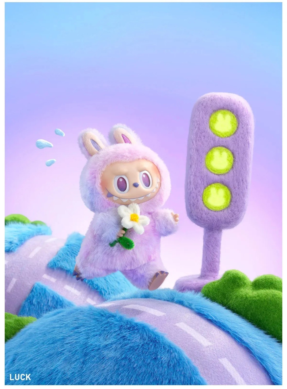 POP MART The Monsters Big Intero Energy Luck Labubu Plush Doll Pendant OpenBox