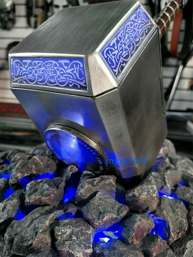 Stormbreaker Thor Hammer Avengers LED Stand Base Resin Gifts Cosplay Prop New
