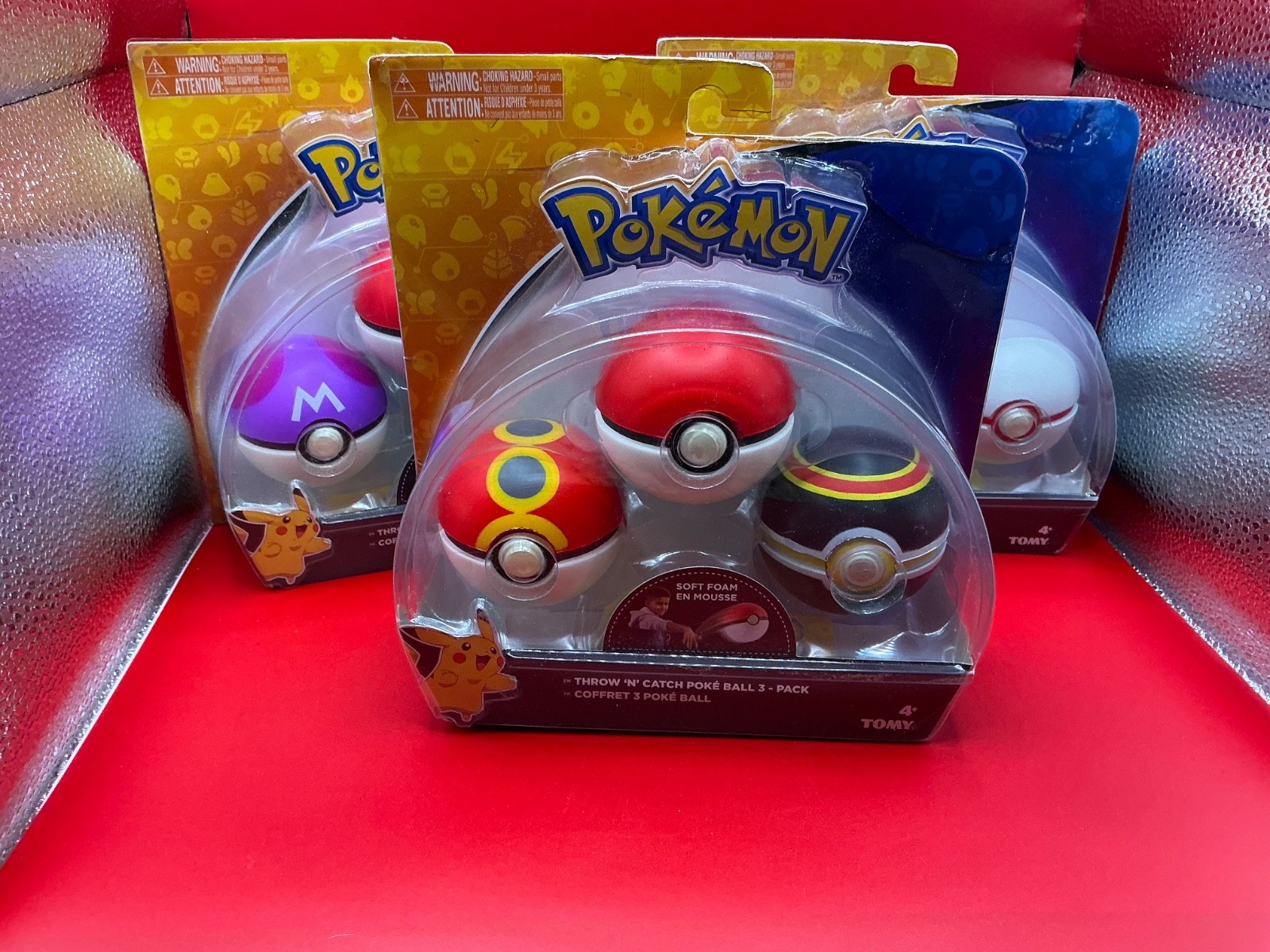 LOT of 3 Super Rare Pokemon Throw ‘n’ Catch Poke Ball 3-Pack x 3 Boxes