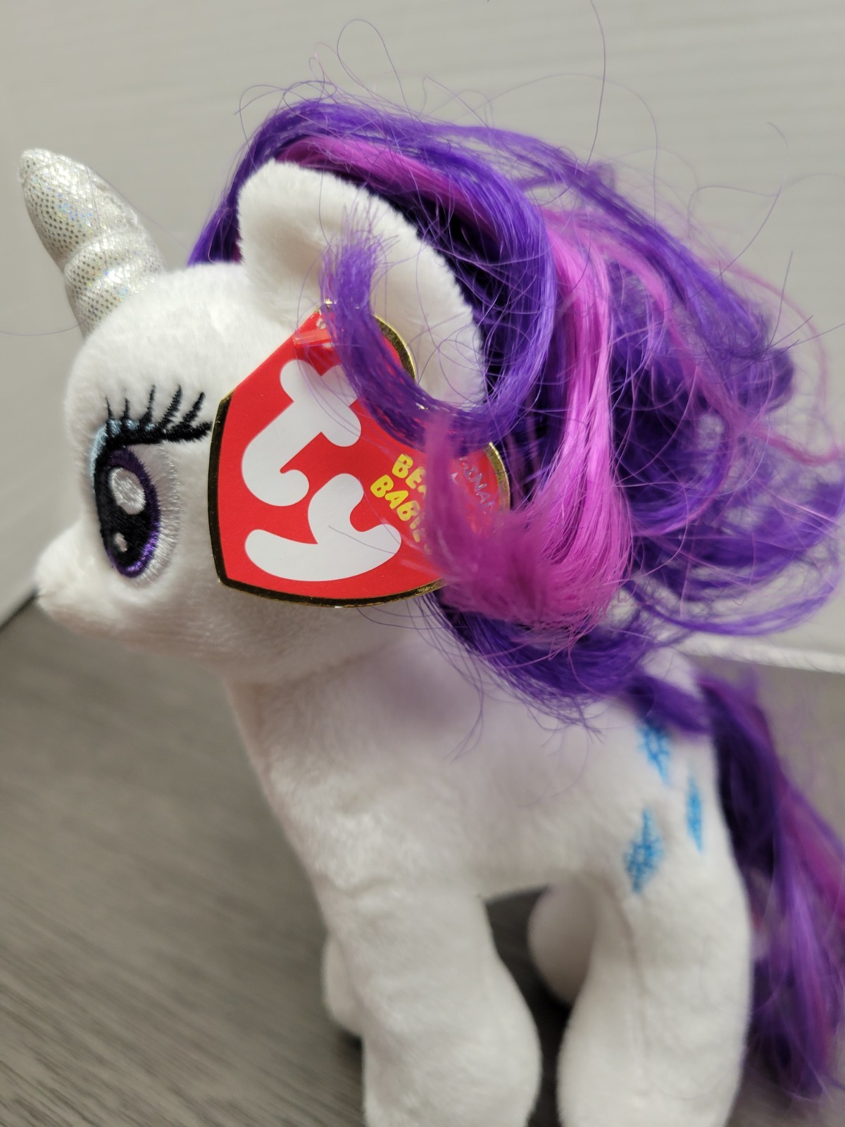 2014 Ty Beanie Babies My Little Pony Sparkle Rarity 7″ Plush With Tags