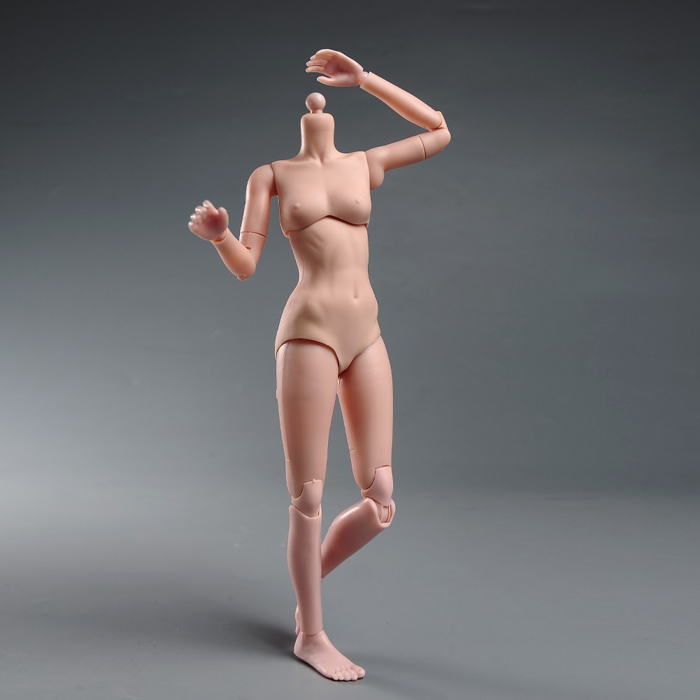 1/6 Female Pale Middle Breast Chest Super Flexible Body For 12″Action Figure