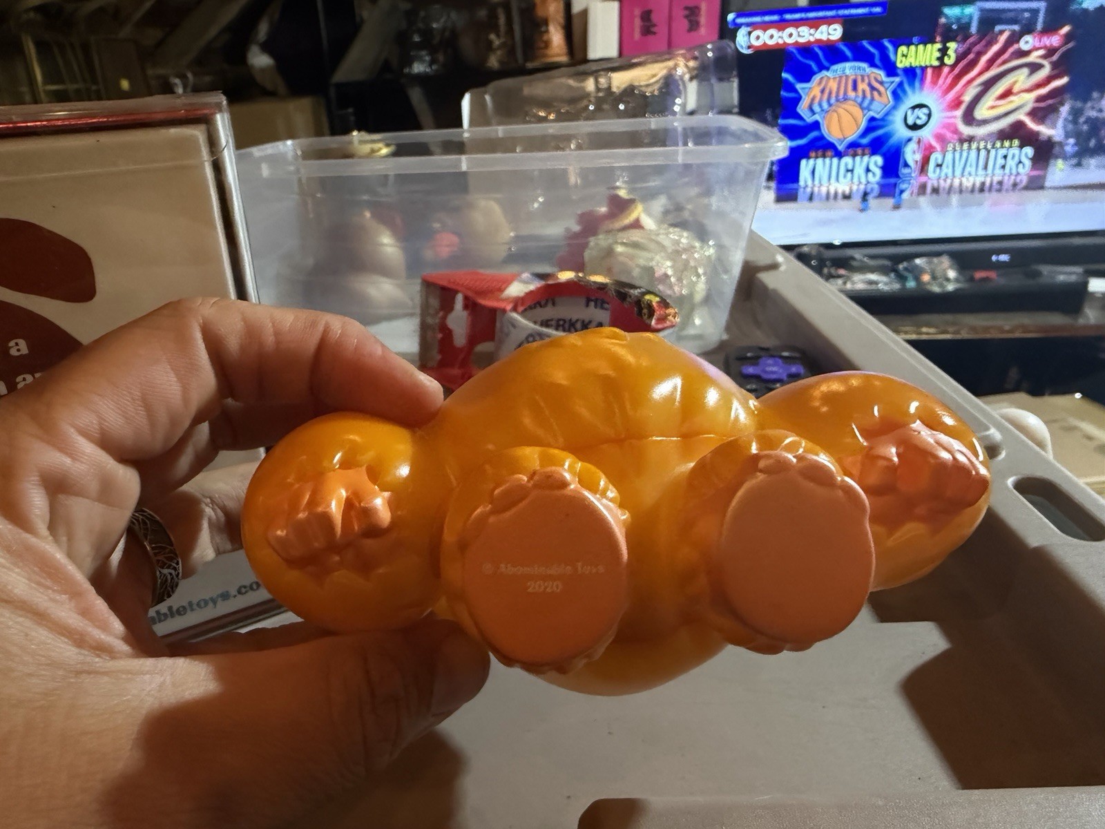 Abominable CHOMP DesignerCon Exclusive Orange Overload Glow Yeti With PROTECTOR